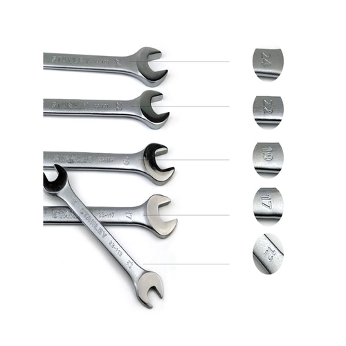 Двойной рожковый ключ Stanley серии B, удлиненный и утолщенный двусторонний гаечный ключ из высокоуглеродистой стали, изготовленный производителем инструментов, хромированный