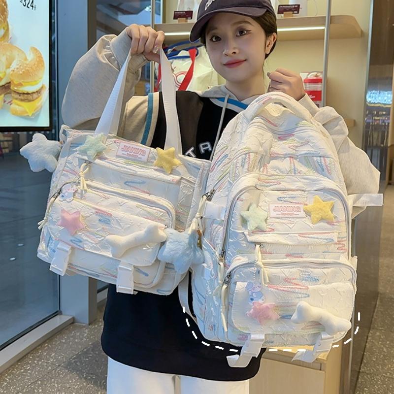 书包女高中生初中生大容量轻便背包女小学生高颜值双肩包女大学生