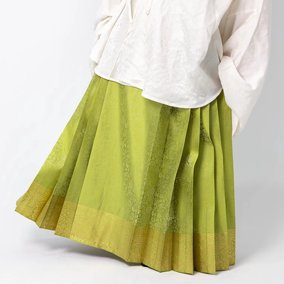 南山集【纱料璎珞】明制织金马面裙4.5米摆6对褶微梯