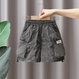 男童夏季工装短裤外穿2025新款儿童帅气薄款五分裤宝宝夏天裤子潮