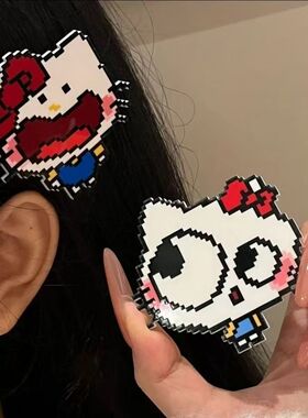 卡通KT猫发夹刘海侧边夹碎发夹女