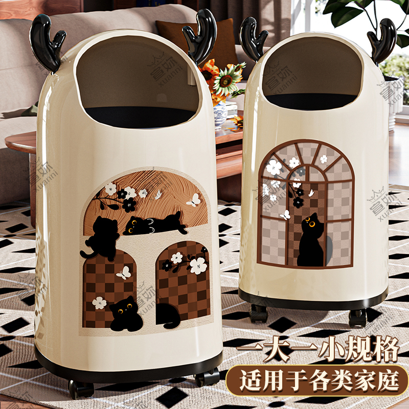 中古风大容量复古典雅垃圾桶