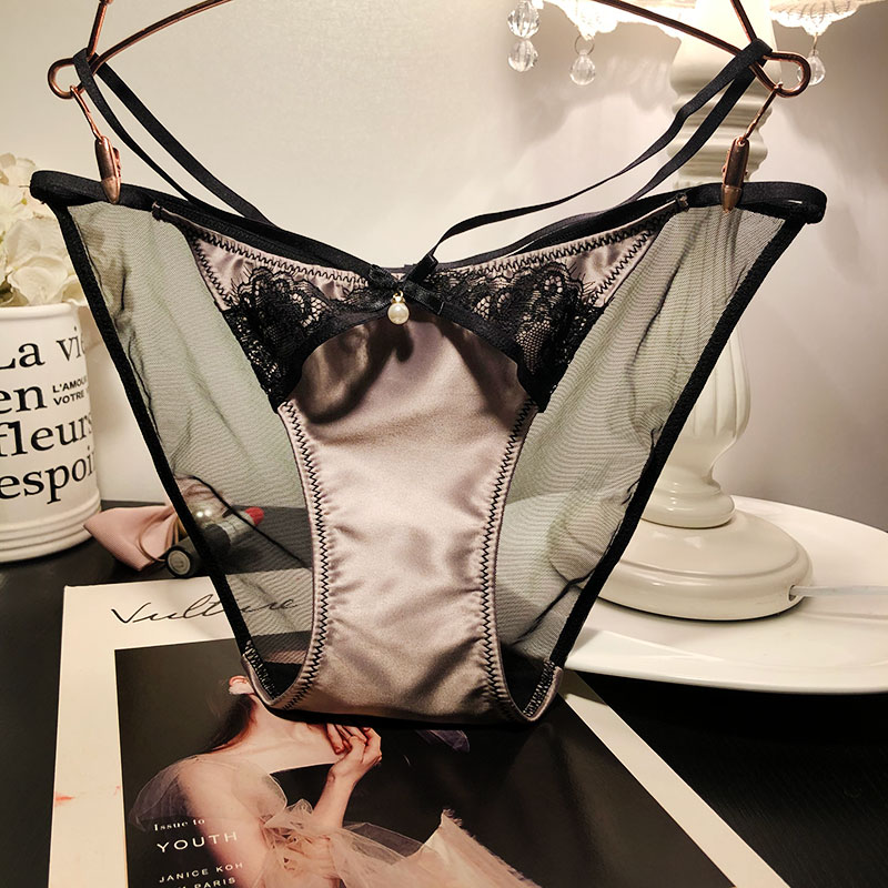 细腰带性感蕾丝内裤女士半包臀