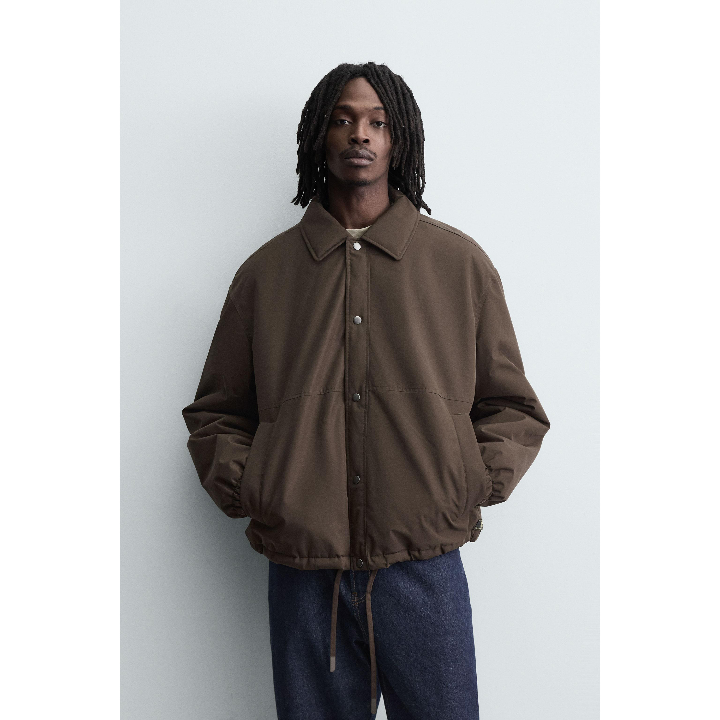 ZA 2025 秋季新品 男装 宽松科技面料棉服夹克外套 3833401 700
