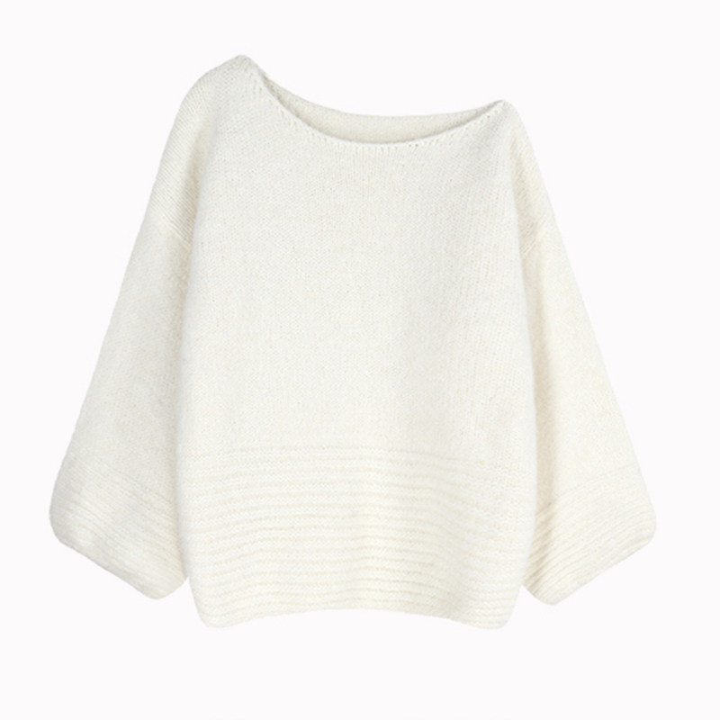 灰色斜领露肩长袖套头毛衣女秋冬慵懒宽松针织衫辣妹软糯百搭上衣,女装/女士精品,毛针织衫,淘宝优惠券,粉丝福利购,淘宝优惠卷