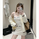 miu系穿搭小香风针织衫 辣妹气质慵懒风三件套 新款 套装 裙女春秋季