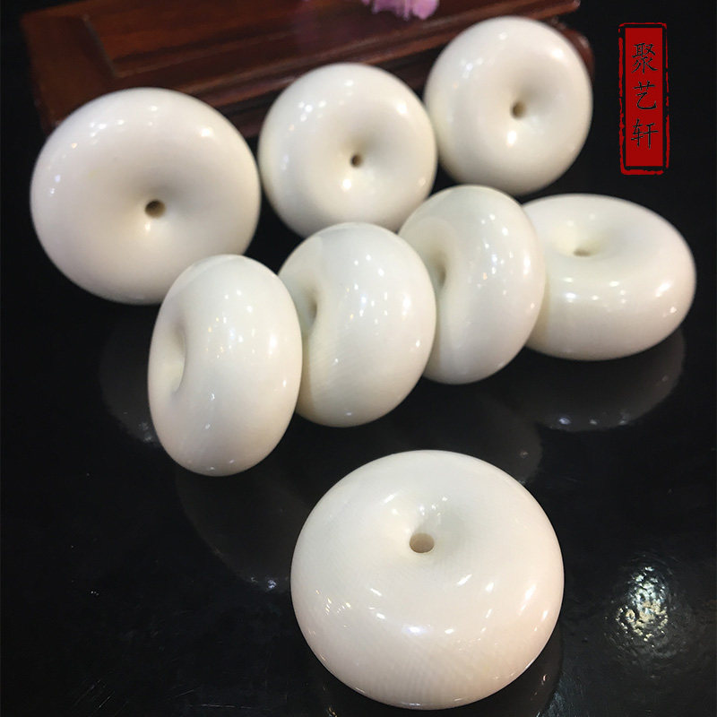 天然猛犸象牙3a冰料平安扣面包圈吊坠男女配饰挂件饰品