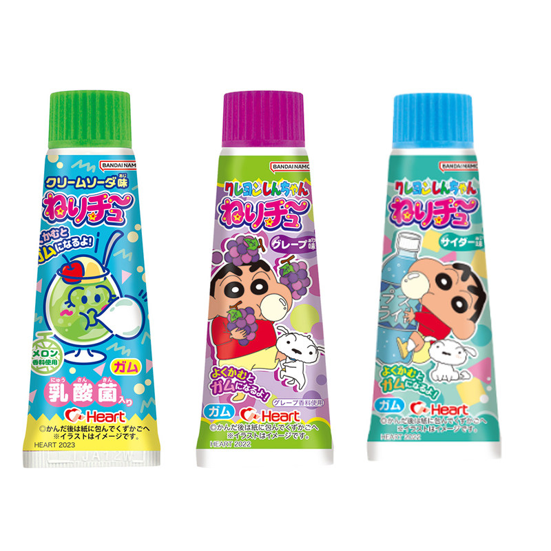 日本 heart小新牙膏造型泡泡糖