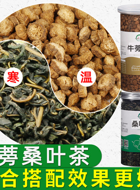 牛蒡桑叶冬霜桑叶茶霜后桑叶霜桑叶桑树叶 牛蒡300g桑叶250g组合