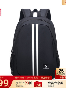 爱华仕（OIWAS）双肩包 轻便随身包大容量OCB4839黑色