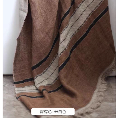 比利时LBC有机亚麻秋冬盖毯披肩