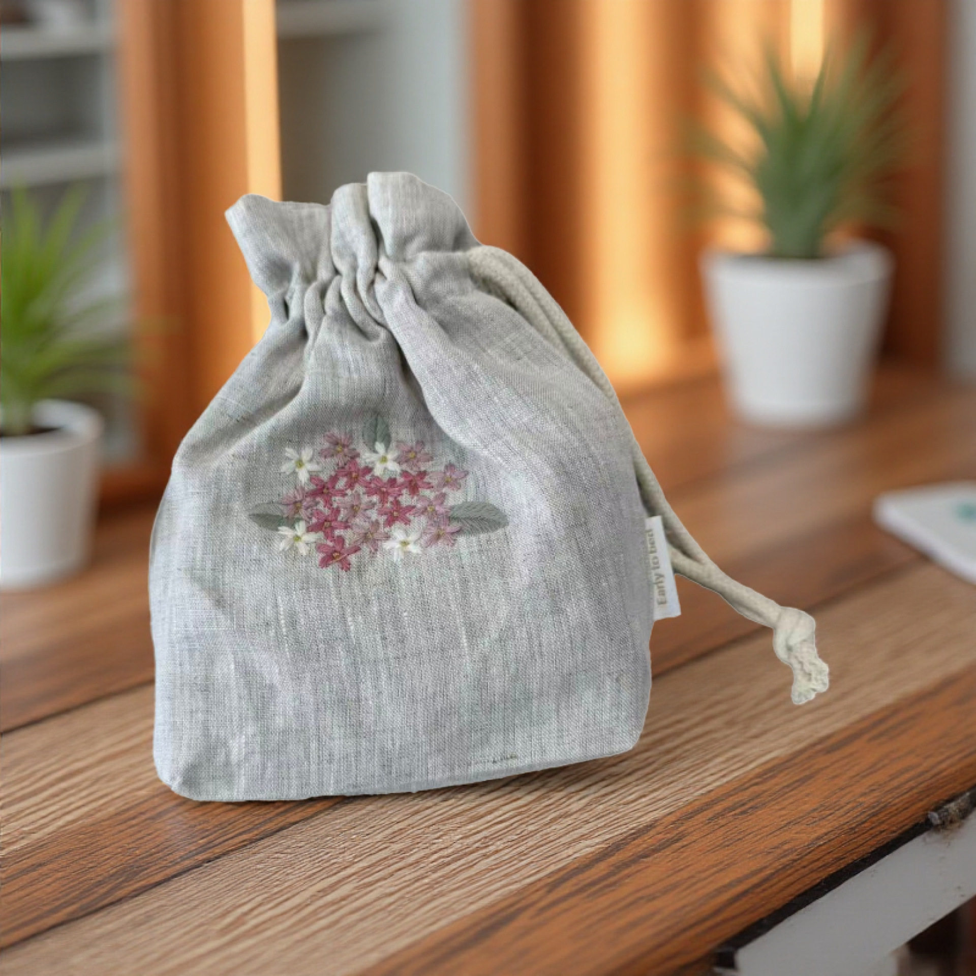 纯汉麻刺绣收纳袋｜抽绳束口手提包纯雨露色喜庆糖果伴手刺绣礼袋,收纳整理,吸尘器收纳架/盒/袋,淘宝优惠券,粉丝福利购,淘宝优惠卷