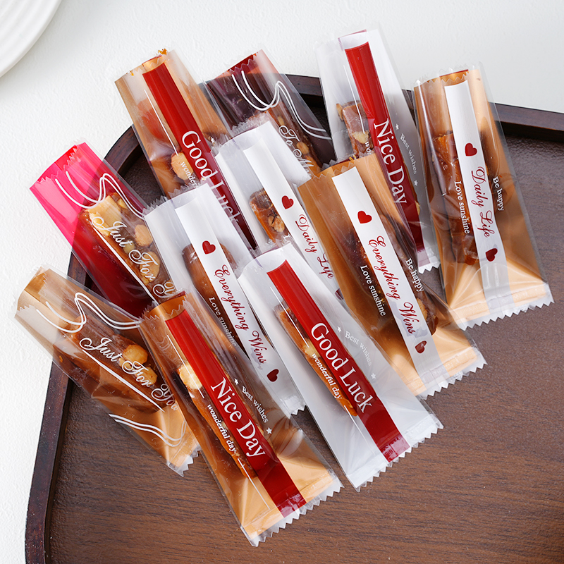 太妃糖包装袋海盐杏仁牛轧糖酥机封袋咖啡糖果糕点打包手工糖纸袋