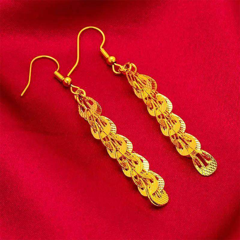 合金耳饰 孔雀耳环流苏凤尾高级感女款百搭时尚金色耳饰久不掉色,饰品/流行首饰/时尚饰品新,耳环,淘宝优惠券,粉丝福利购,淘宝优惠卷