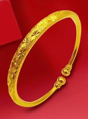 时尚百搭金色可调节手镯
