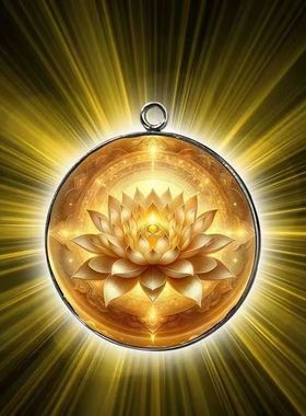 跨境新品配饰吸金莲花 招运进财创意挂脖吊坠挂件合金单吊坠配件