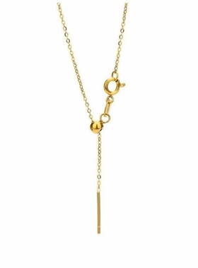 新款金色O字链女锁骨项链