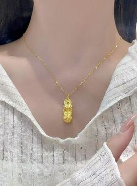 新款金色貔貅锁骨链26