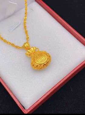 新款金色水波链福袋吊坠