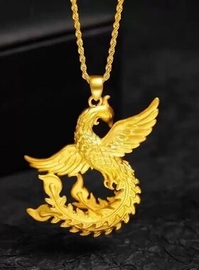 凤凰羽飞金色水波链02