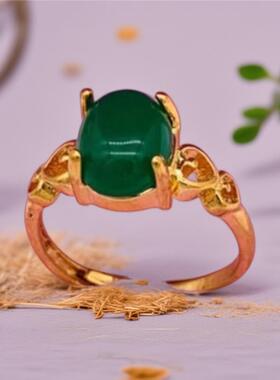 合金水晶戒指女士心相印