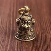 复古古铜三狮铃摆件经典 铃铛三狮铜铃风水铃铛汽车钥匙扣小挂件