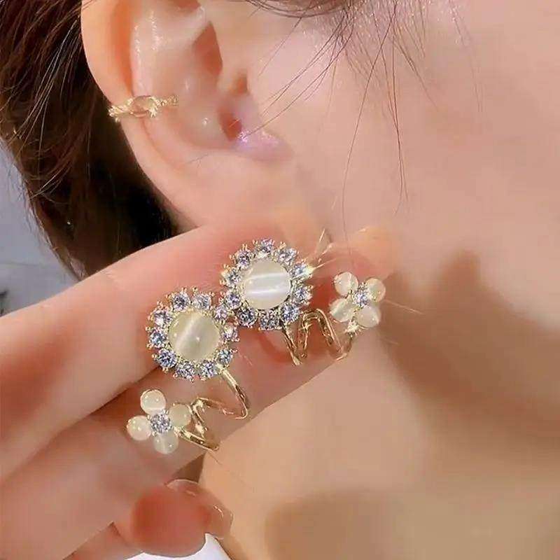 合金耳饰 精致【耳上生花】耳环气质轻奢时尚百搭法式小众耳钉满,饰品/流行首饰/时尚饰品新,耳环,淘宝优惠券,粉丝福利购,淘宝优惠卷