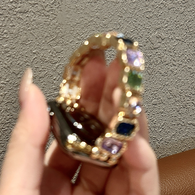 金属镶钻方糖适用iwatch苹果表带