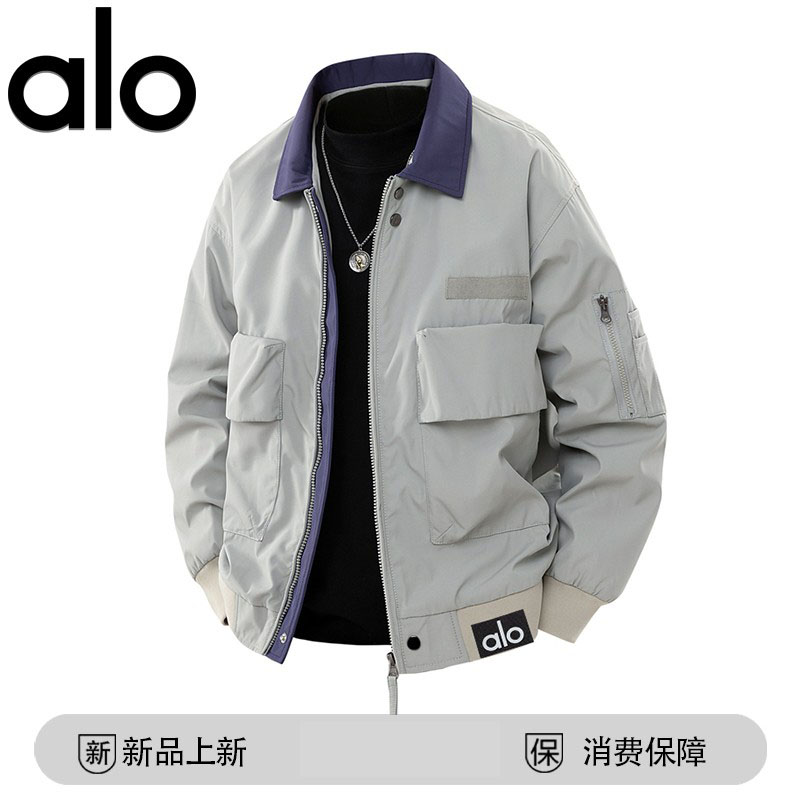 官方奥特莱斯】品牌折扣 秋冬季工装时尚假两件翻领夹克男士外套