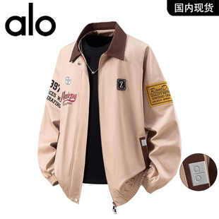 官方奥特莱斯品牌折扣 2026春季男款美式夹克新款潮牌翻领外套