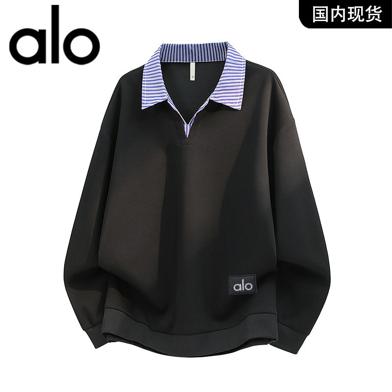 官方奥特莱斯品牌折扣春季大码男装假两件翻领卫衣男长袖Polo衫