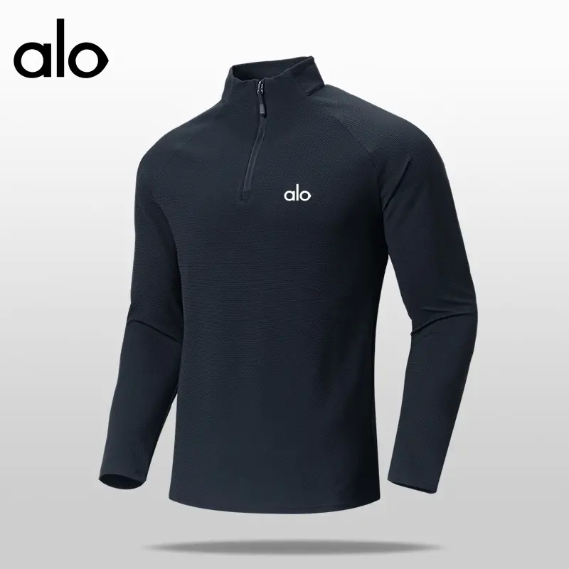 官方奥特莱斯】高品质潮牌半拉链长袖卫衣男套头立领秋季休闲运动