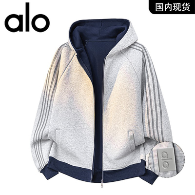 官方奥特莱斯品牌折扣 情侣美式开衫卫衣男女休闲宽松连帽外套