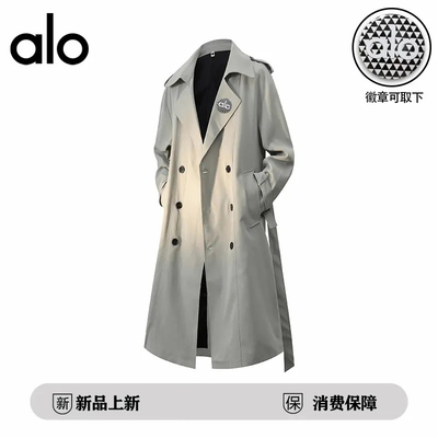 官方奥特莱斯】alo潮牌 秋季新款休闲双排扣众创款风衣外套大衣男