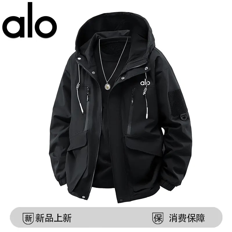 官方奥特莱斯】alo潮牌 秋季时尚新款休闲百搭运动风连帽夹克外套
