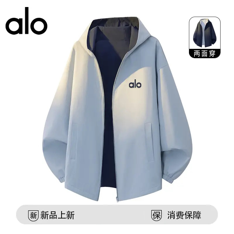 官方奥特莱斯】品牌折扣双面穿连帽外套男士秋季百搭休闲拼色夹克