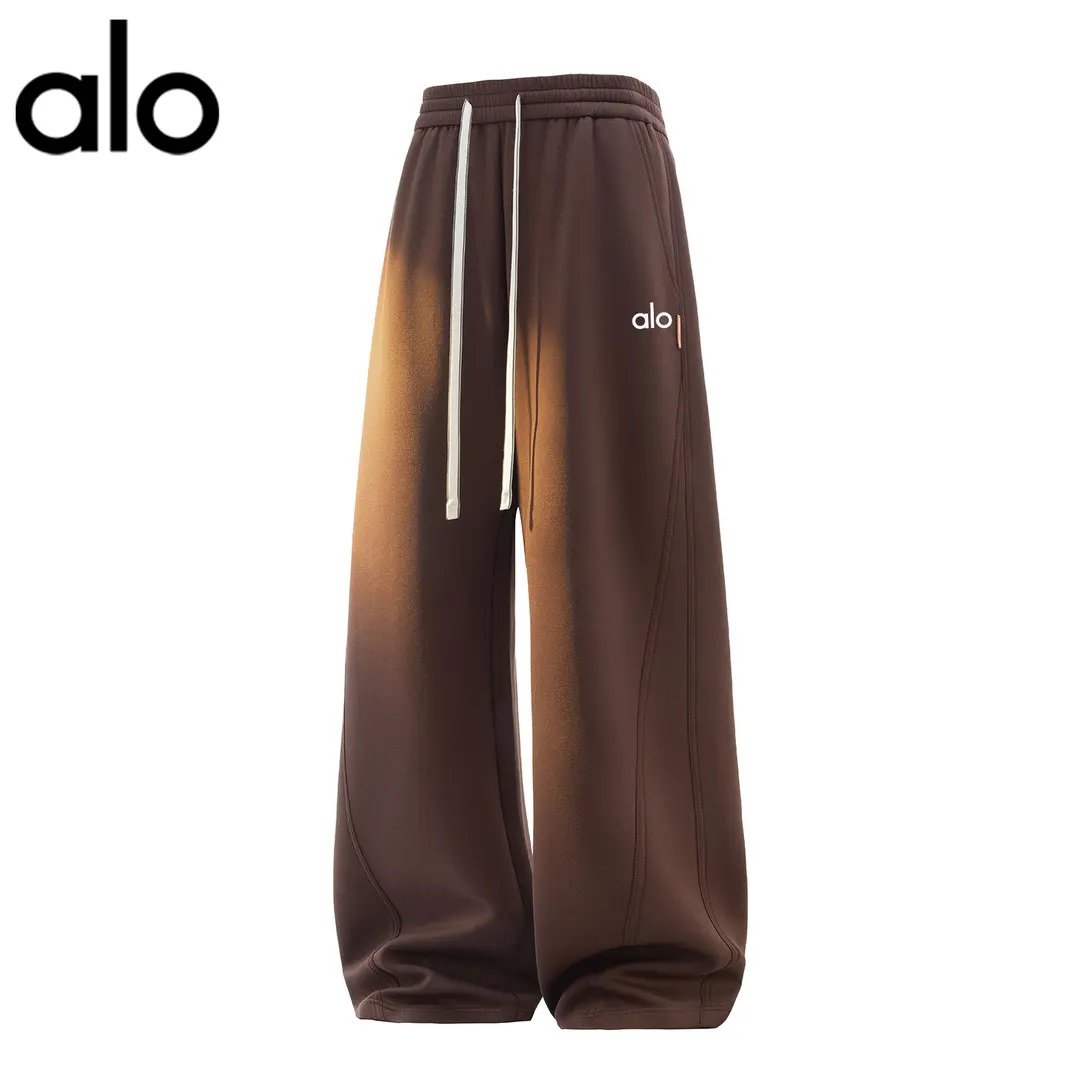 官方奥特莱斯】品牌折扣直筒运动裤男女款宽松大码卫裤休闲长裤子