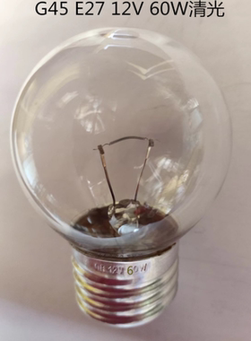 G45 E2712V24V伏螺口 超亮直流电瓶冷库机床工作照明低压钨丝灯泡