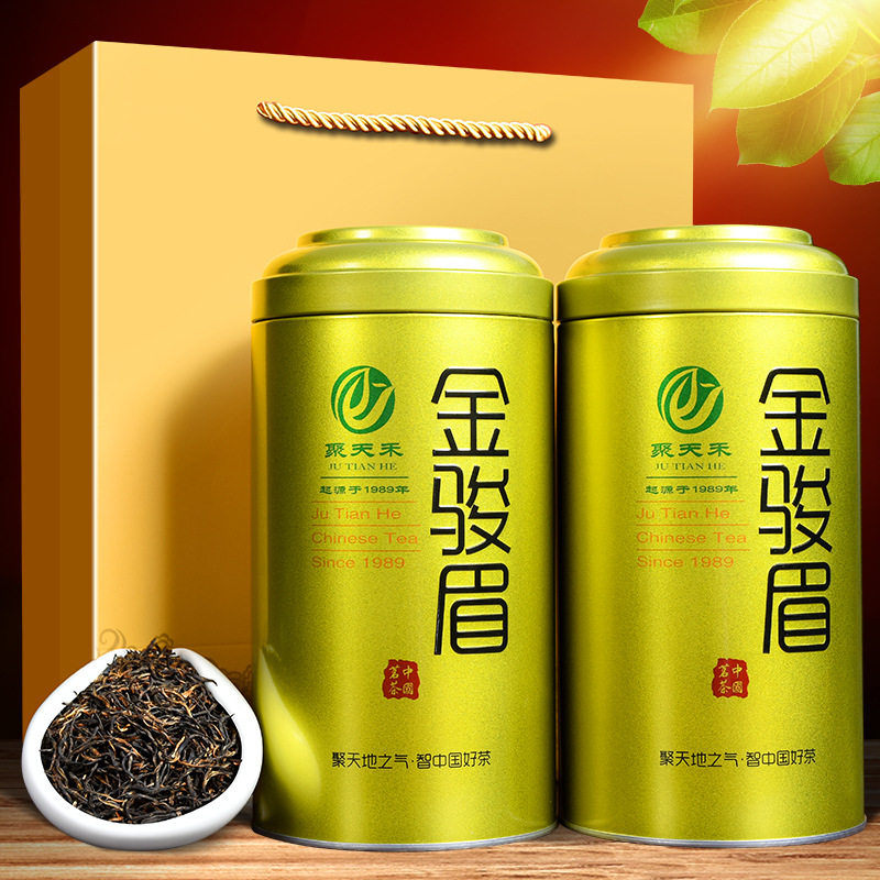 红茶金骏眉茶叶特级礼盒装中国红茗茶花香金俊眉驹梅骏养胃红茶叶