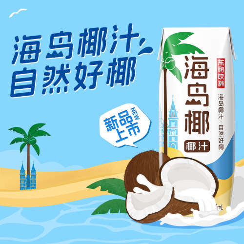 海岛椰椰汁植物蛋白饮料250ml*24盒自然好椰整箱东鹏椰子汁饮品
