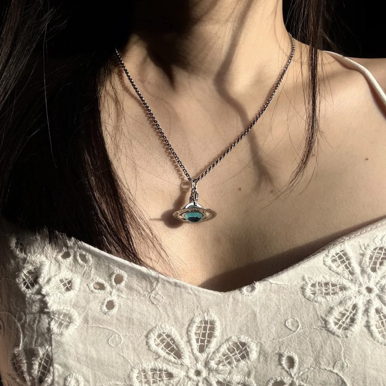 SHANCAI | 星球中号小号立体土星orb项链辣妹叠戴锁骨链,饰品/流行首饰/时尚饰品新,项链,淘宝优惠券,粉丝福利购,淘宝优惠卷