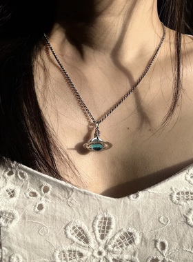 SHANCAI | 星球中号小号立体土星orb项链辣妹叠戴锁骨链