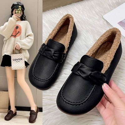 保暖老北京皮鞋冬季加绒加厚保暖