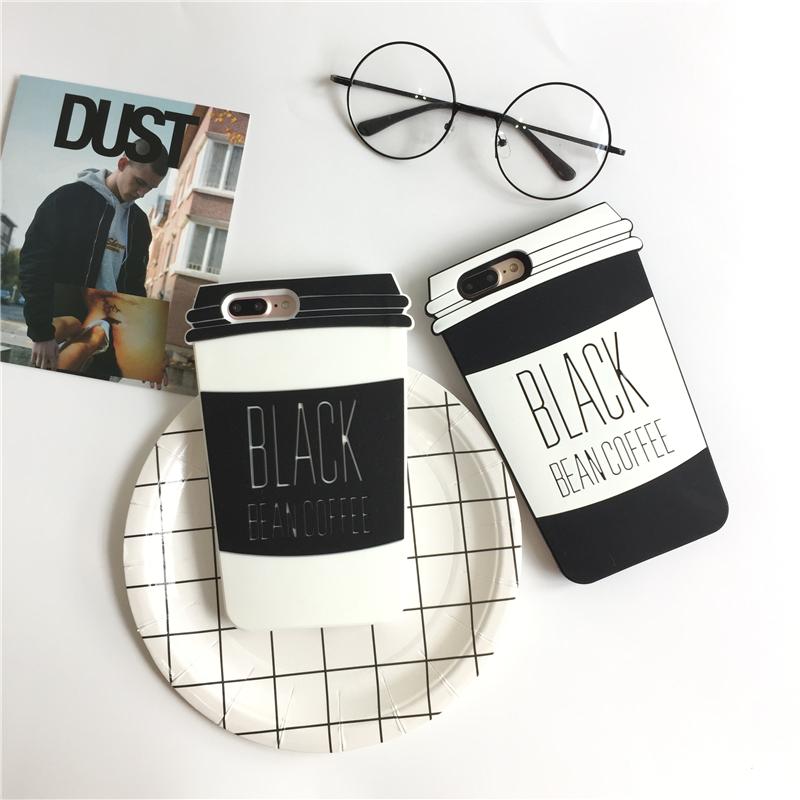苹果8代时尚硅胶咖啡杯情侣全包手机壳iPhone6/7plus黑白英文软壳|msdalam kategori Aksesori Digital 3C, Aksesori telefon bimbit, Kes telefon bimbit/Shell - dari Buy2taobao.com untuk memberikan perkhidmatan ejen Taobao profesional membeli