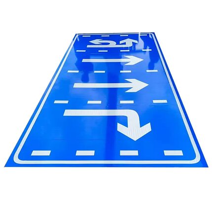 交通指示牌道路标志牌蓝底白箭头指示标识牌厂家直销