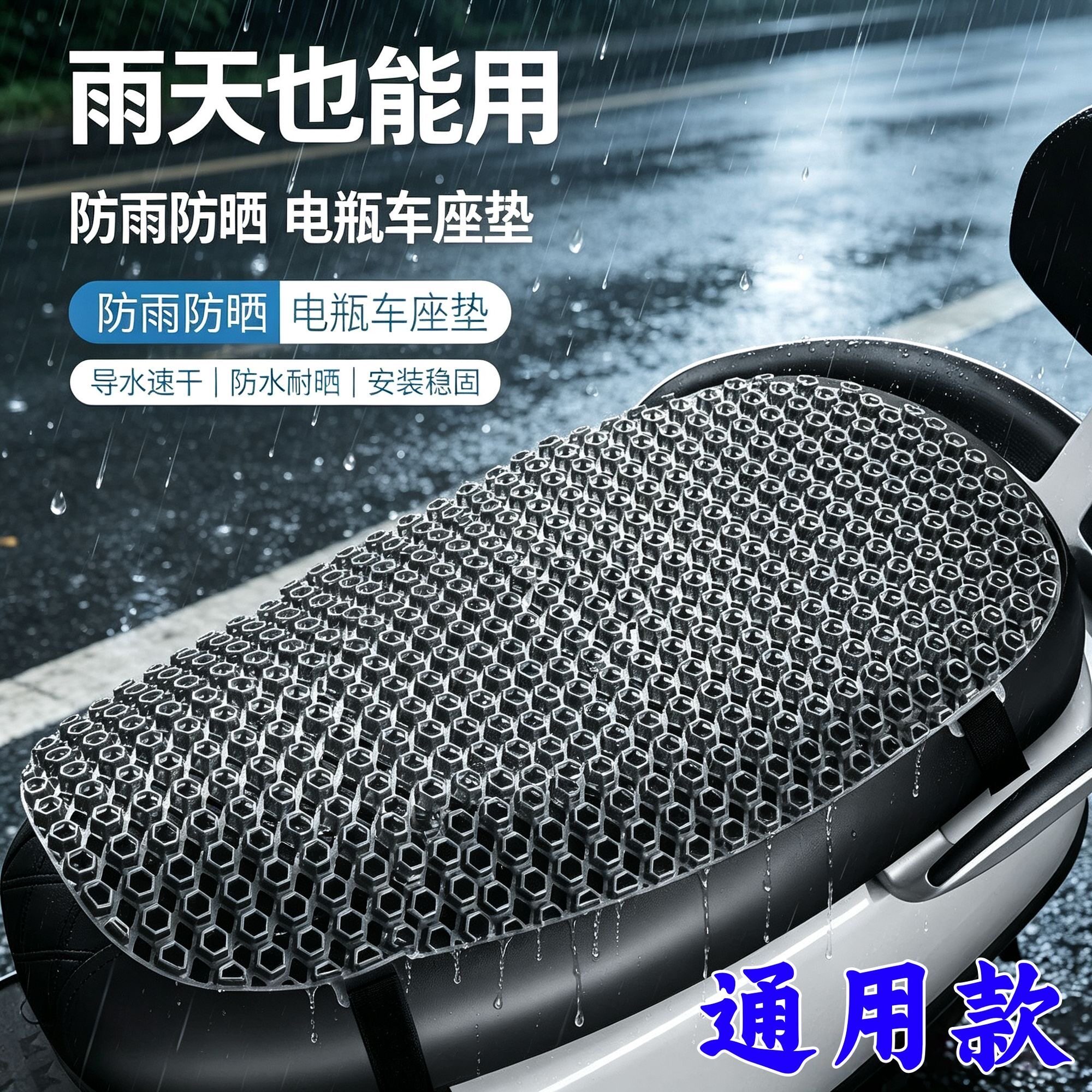 适用于赛鸽黑骑士电动车坐垫套e10座套m10防晒f100防水b3配件隔热 - 实物图