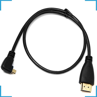 H-052 MicroHDMI转HDMI公对公90度左右弯头小微型高清视频连接线