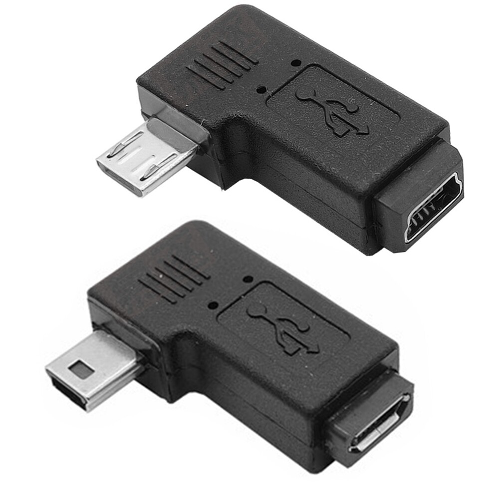 车载记录仪转接头Mini公micro USB母迷你T型口5P公转换安卓弯头_虎窝淘