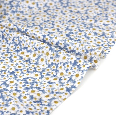 青蓝色 纯棉小花布料 贝尔蒂丝70345 衬衫裙子面料 娃衣手工DIY