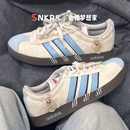 球鞋定制 Adidas/阿迪达斯 Neo 西高地 小众高级德训女子百搭板鞋